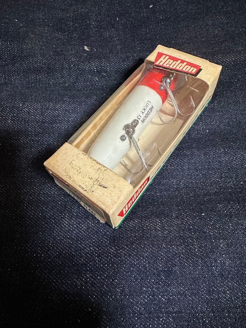 old heddon ラッキー13首割れ　吹き目　RH NIB!