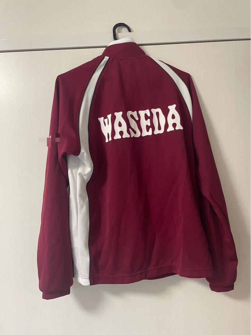早稲田 ジャージ上下セット 赤黒 M - メルカリ