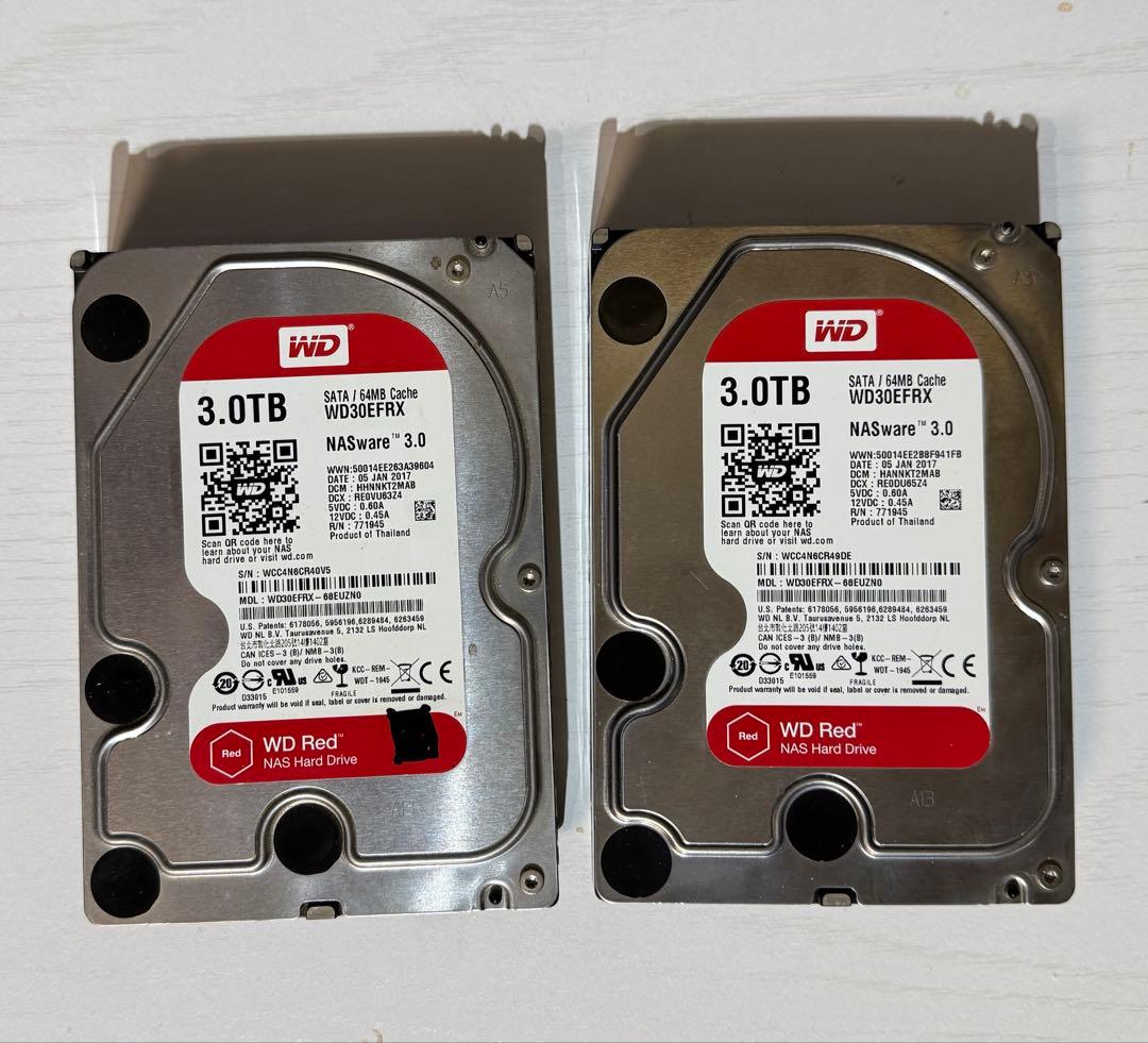HDD 3TB WD Red 3.5インチ WD30EFRX 2セット Amazon | Western Digital HDD 3TB WD Red NAS RAID 3.5インチ 内蔵HDD