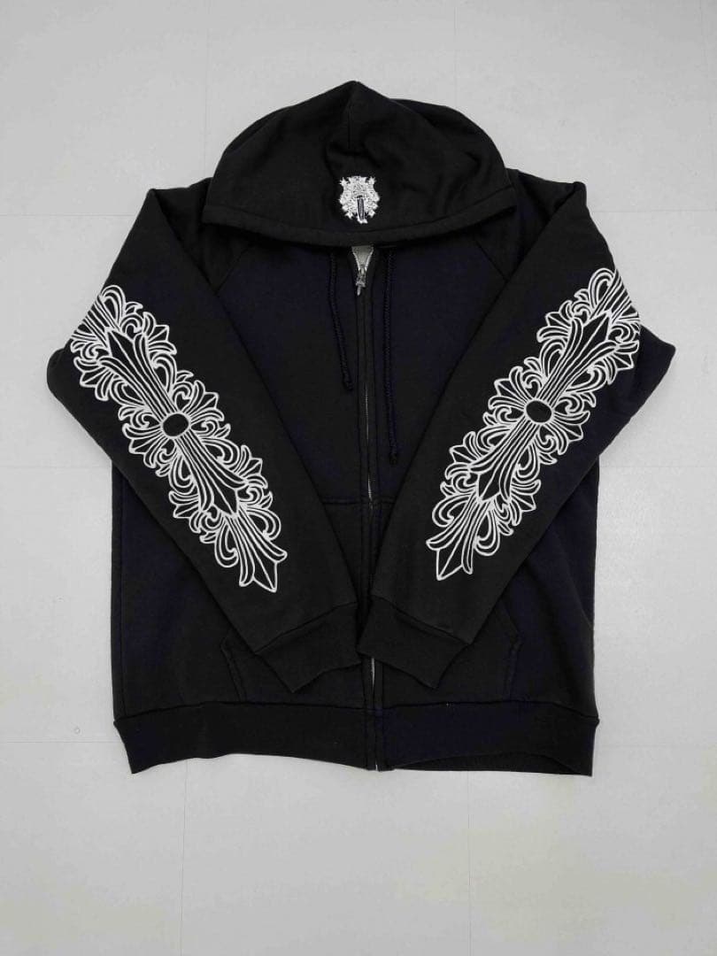 Chrome hearts クロムハーツ フローラルクロスジップアップパーカー