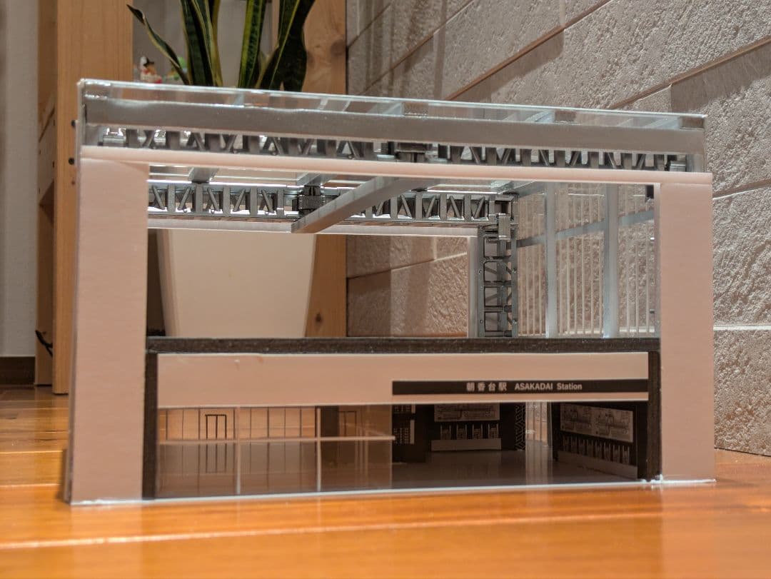 Nゲージ 自作ストラクチャー 高架駅舎 ジオラマ - メルカリ