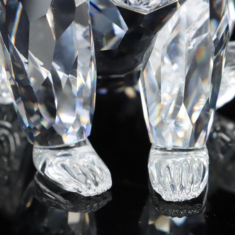 Y2435-10 スワロフスキー クリスタル グリズリー 熊 オブジェ - メルカリ