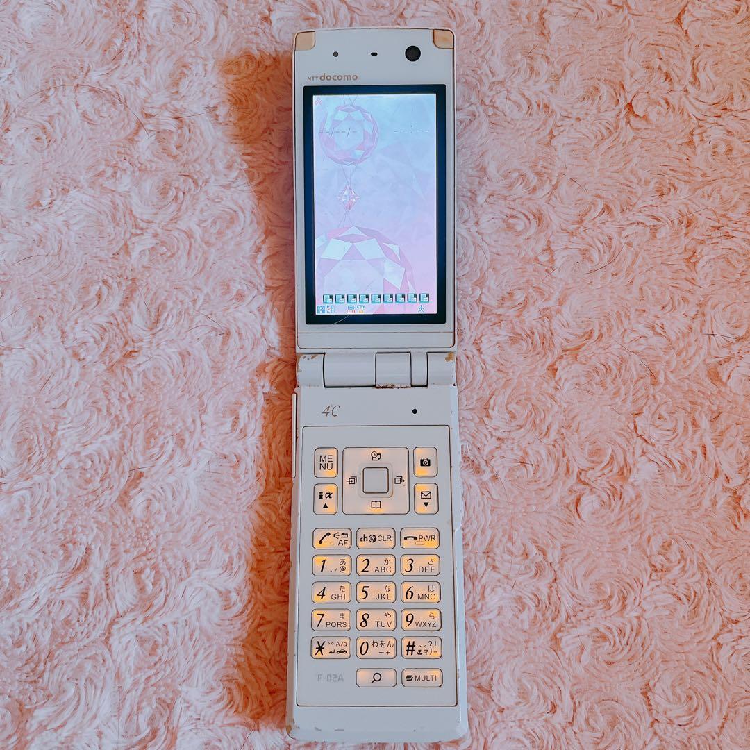 ⭐︎希少⭐︎ docomo F-02A 限定4℃モデル 平成レトロ ガラケー - メルカリ