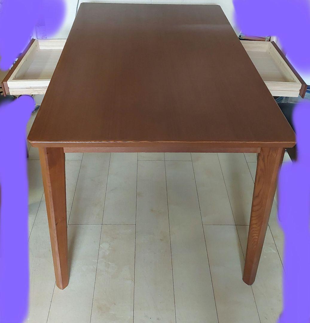 送料込【本日限定出品】ニトリ 引き出し付食卓 ロレイン135 コンセント