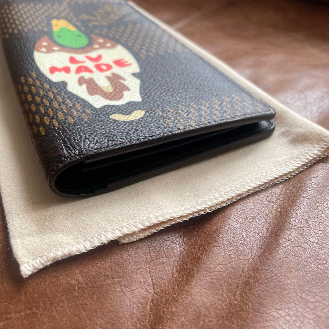 美品 ルイヴィトン NIGO コラボ ダミエ 長財布 ダック ヒューマン