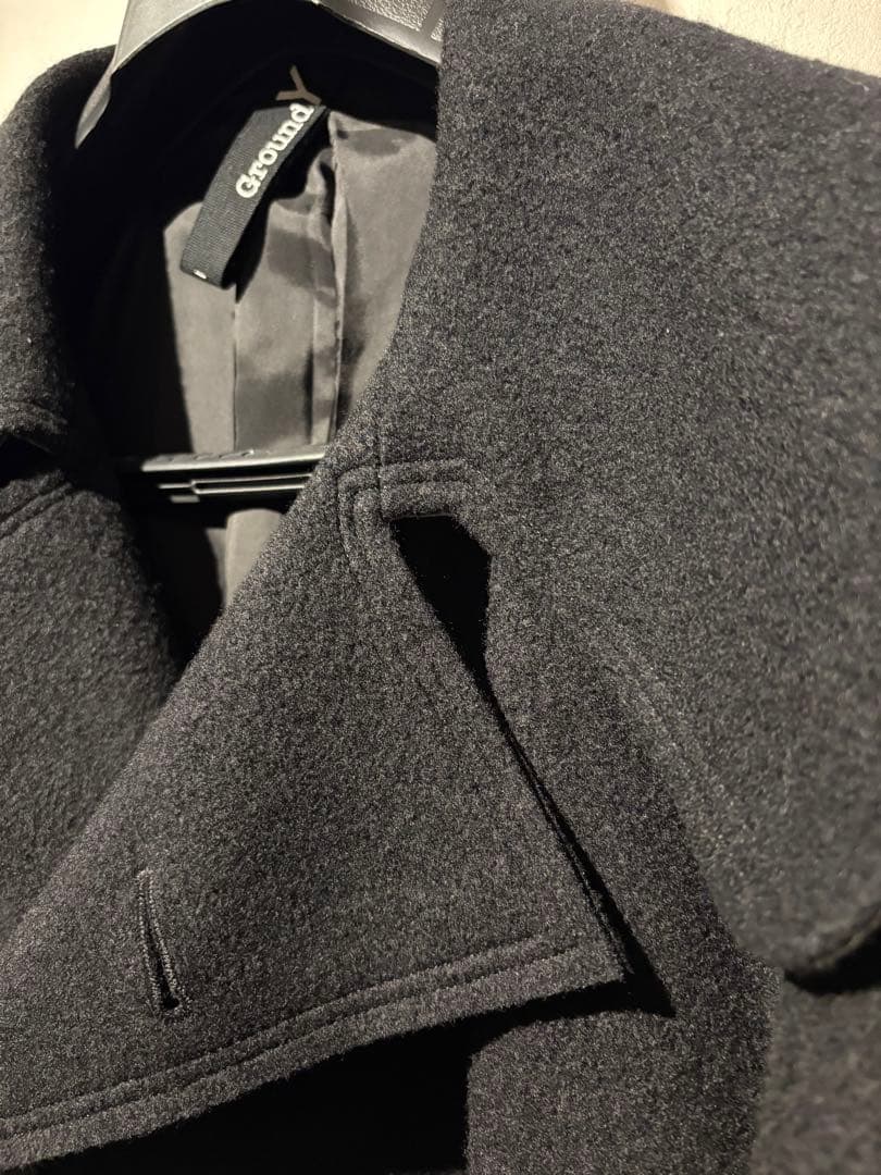 d*3様 ヨウジヤマモト グラウンドワイ Ground Y ウール トレンチコー