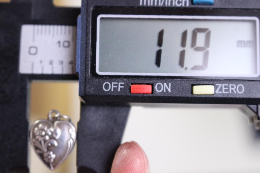 40s スウィートハートジュエリー 古着に 花 シルバー ギフトに 勿忘草