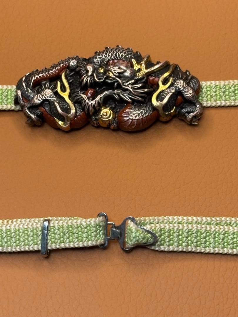 時代物 金工 彫金 龍の帯留め アンティーク 着物 紐付き 工芸 - メルカリ