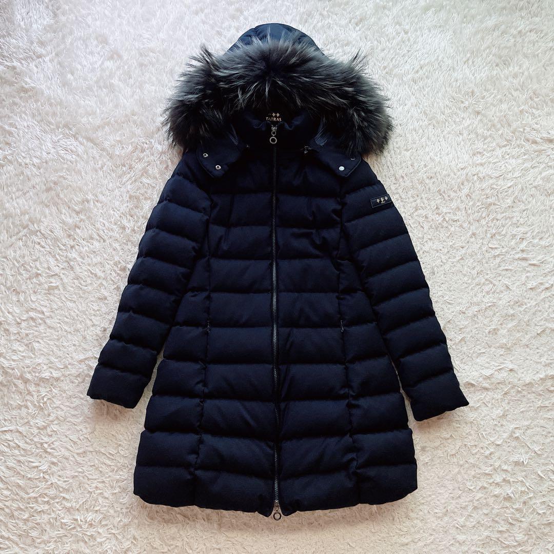 タトラス TATRAS ダウンコート ラビアナ ファーフード 紺 01サイズ