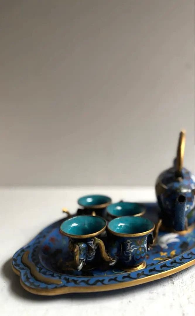 854 コレクション ヴィンテージ 七宝焼 ミニチュア 象のティーセット