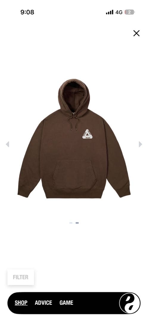 Palace Tri-Angelic Hoodie ブラウン - メルカリ
