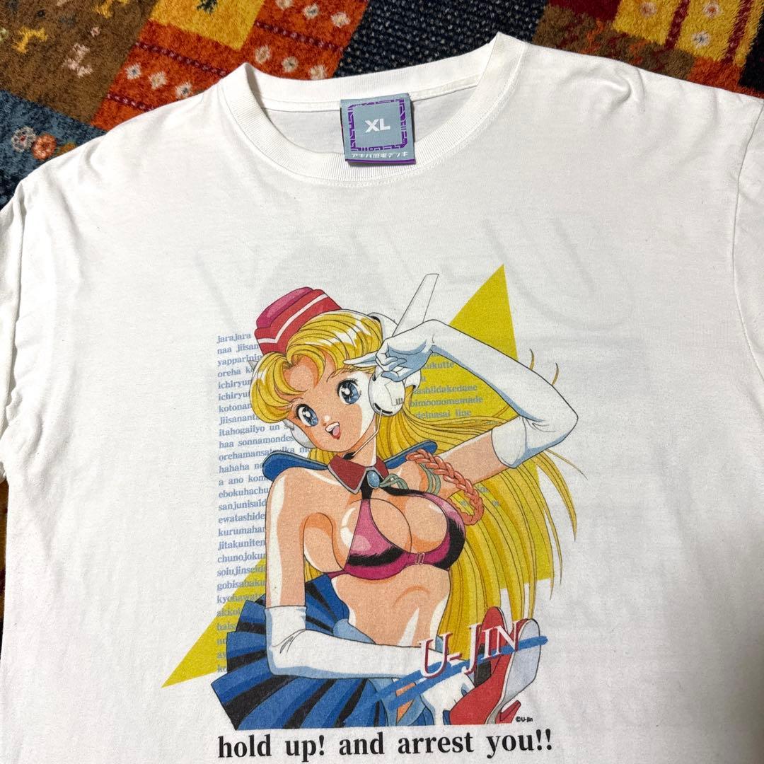 アニメキャラクター長袖 アキバ感電デンキ ロンtシャツ ujin Tシャツ