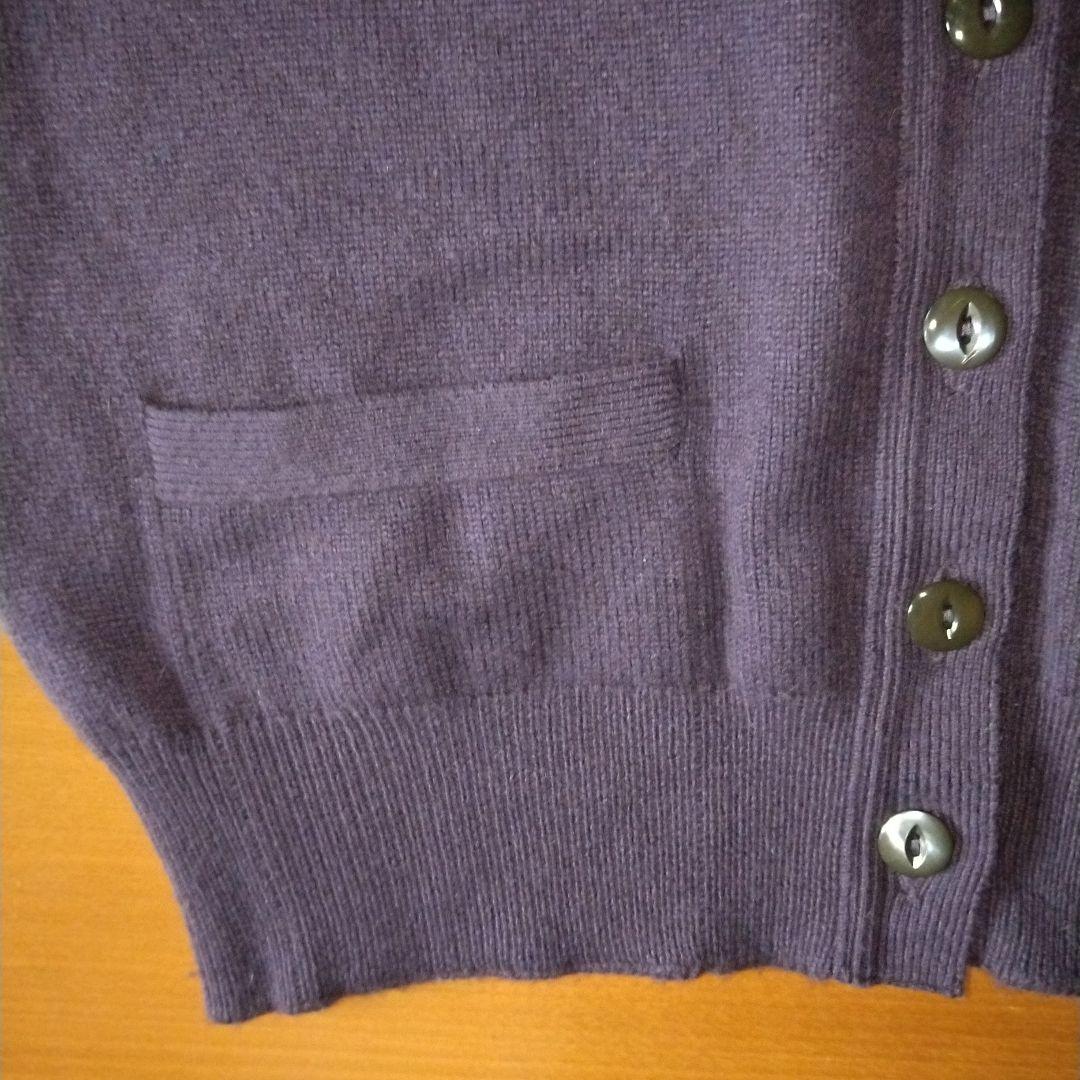 Johnstons of Elgin カシミアカーディガン 紫 ヴィンテージ - メルカリ