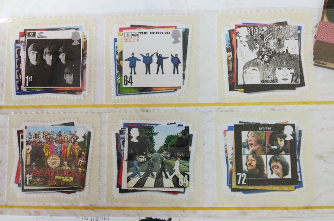 ビートルズ50周年記念　英国発行切手シート３セット