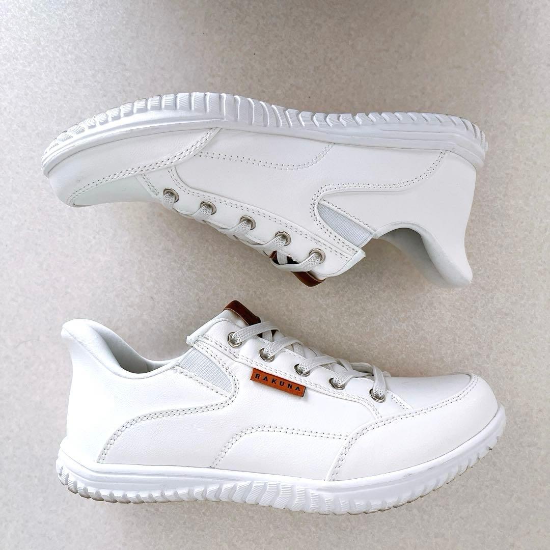 RAKUNA 整体スニーカー2 防水加工 軽量 幅広 スリッポン 22.5cm