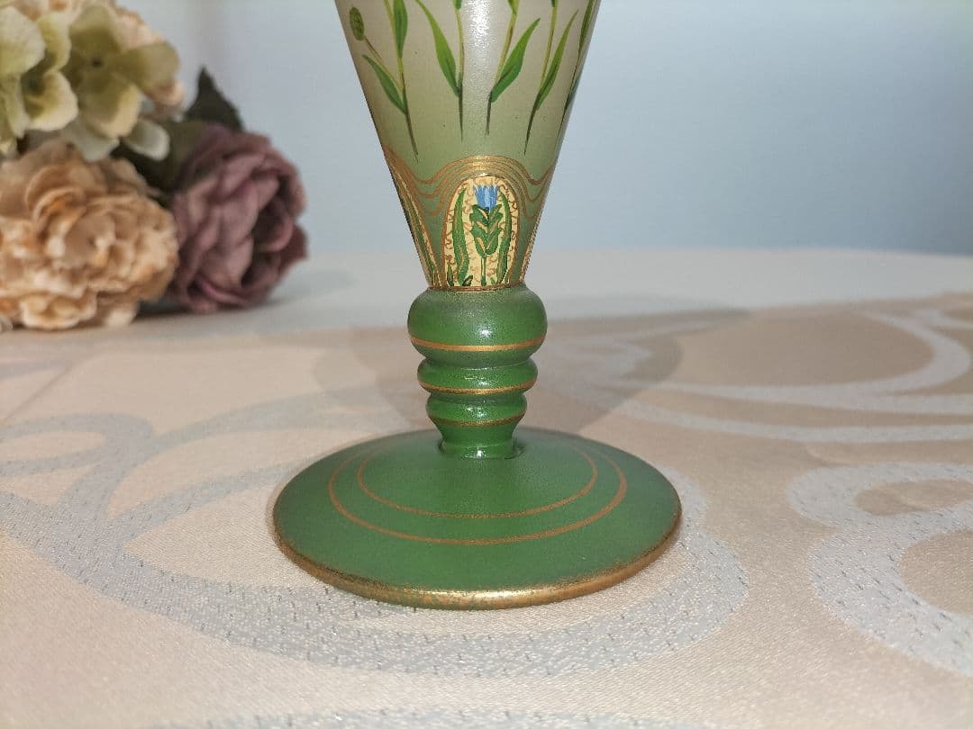 ベルナンシー 花瓶 花器 ドーム兄弟 植物 ガラス 金彩 フランス - メルカリ