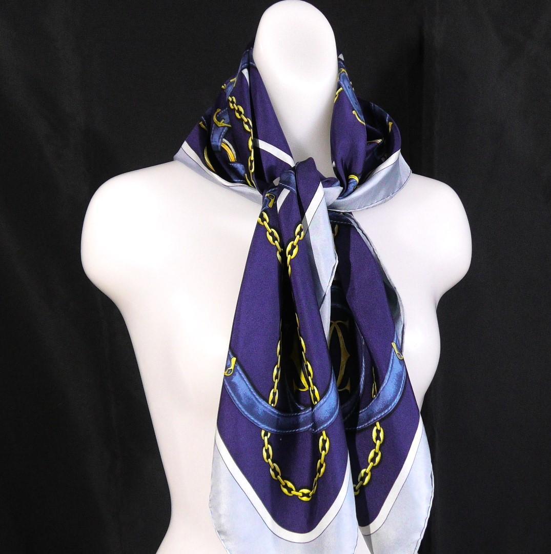 Cartier カルティエ 大判シルクスカーフ D481 - メルカリ