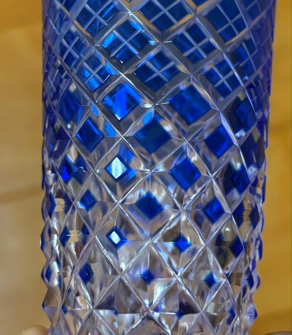 希少 美品 江戸切子 黒川昭男 棗 小物入れ ボンボニエール 一口 冷酒