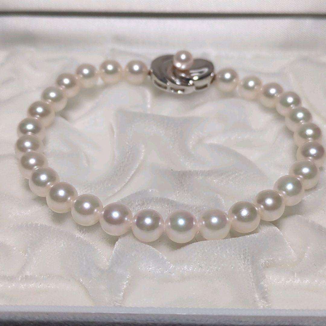 K18入り ブレスレット】あこや真珠 約6.5-7.0mm 389