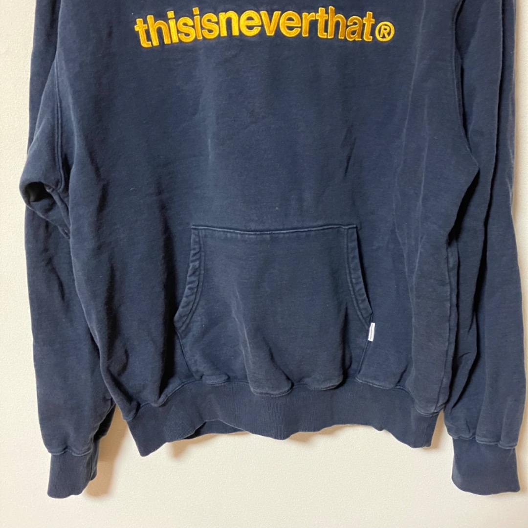 thisisneverthat® ネバザ 刺繍ロゴパーカー ネイビー フーディ - メルカリ