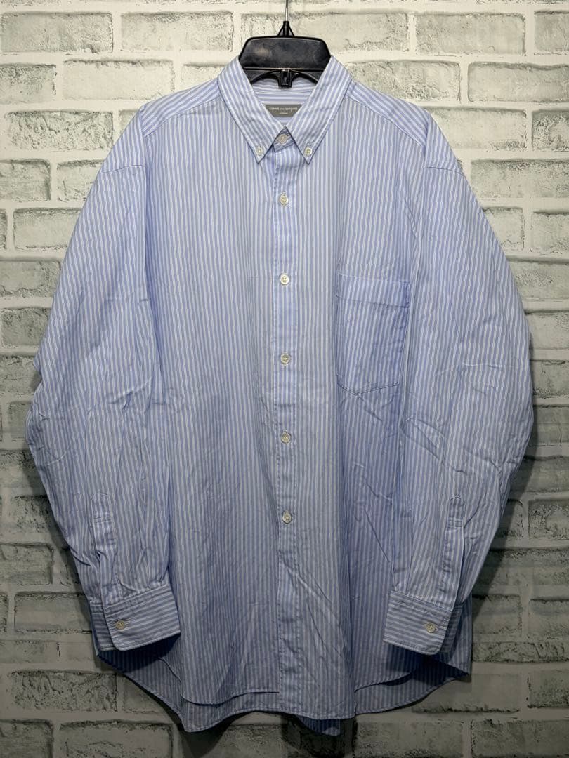 90s COMME des GARCONS HOMME ストライプシャツ　田中期 comme des garçons homme stripe open collar shirt 田中オム
