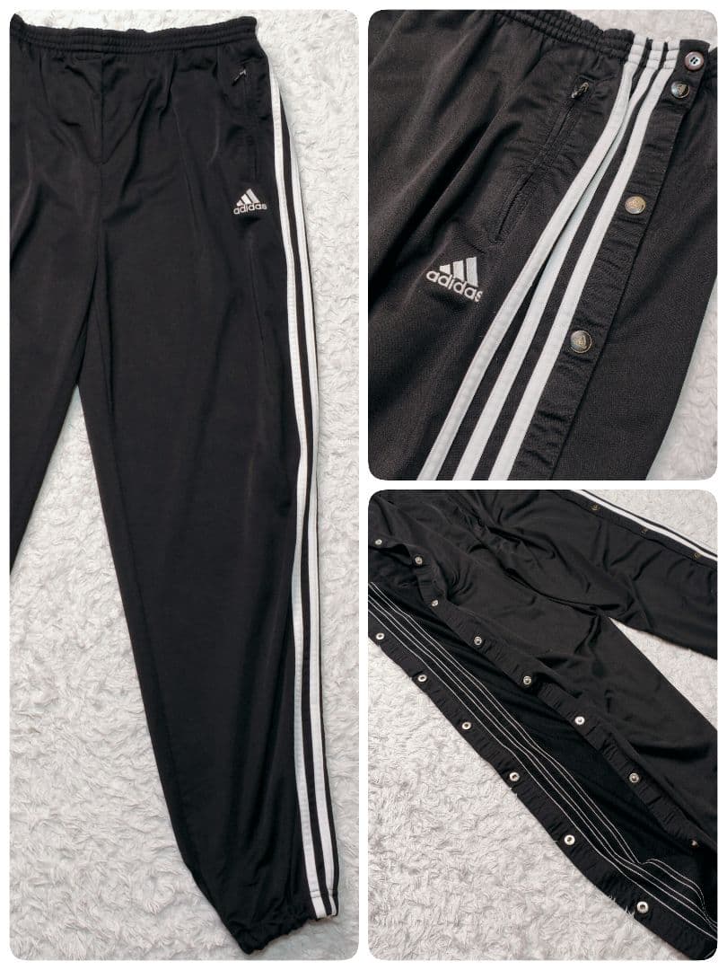 adidas アディダス サイド スナップ ボタントラック パンツ 90s XL