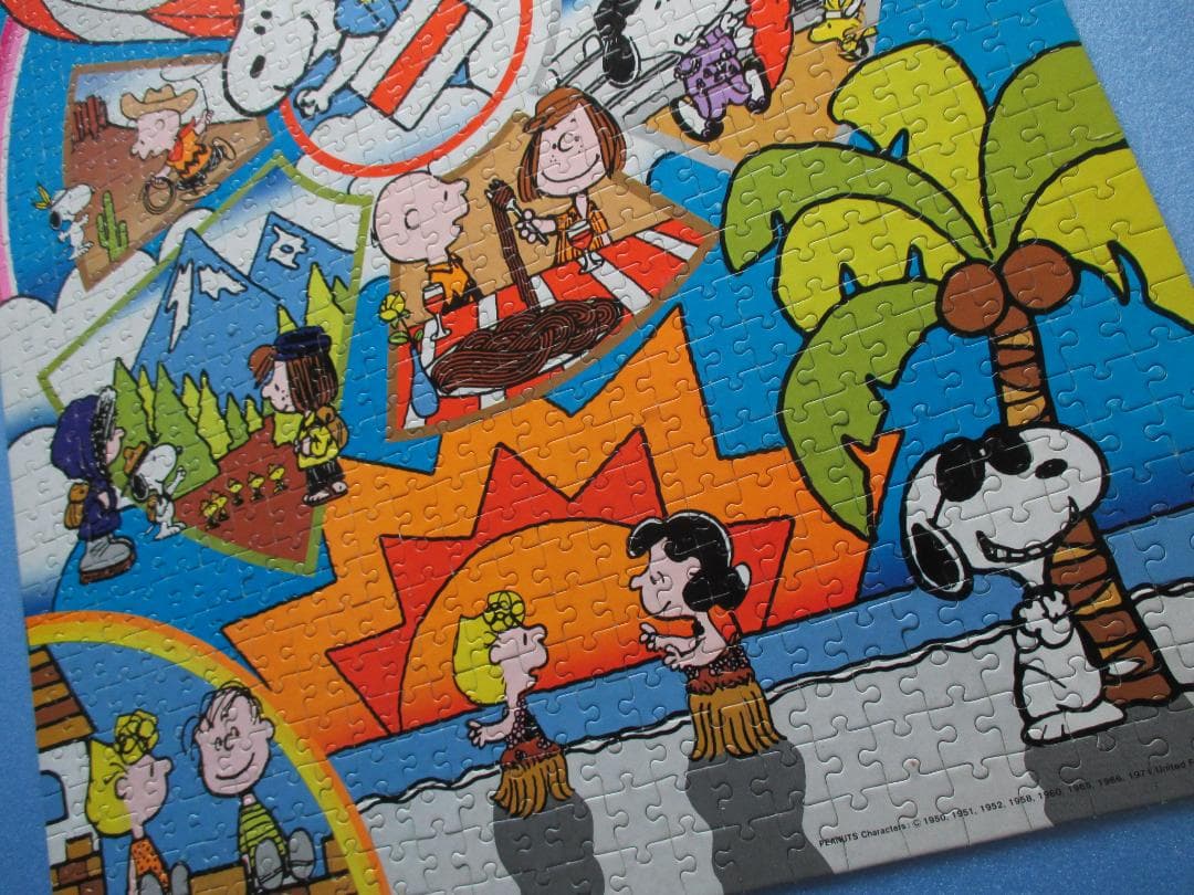 35年以上前◎スヌーピージグソーパズル1000P◎アポロ社トラベリングスヌーピー