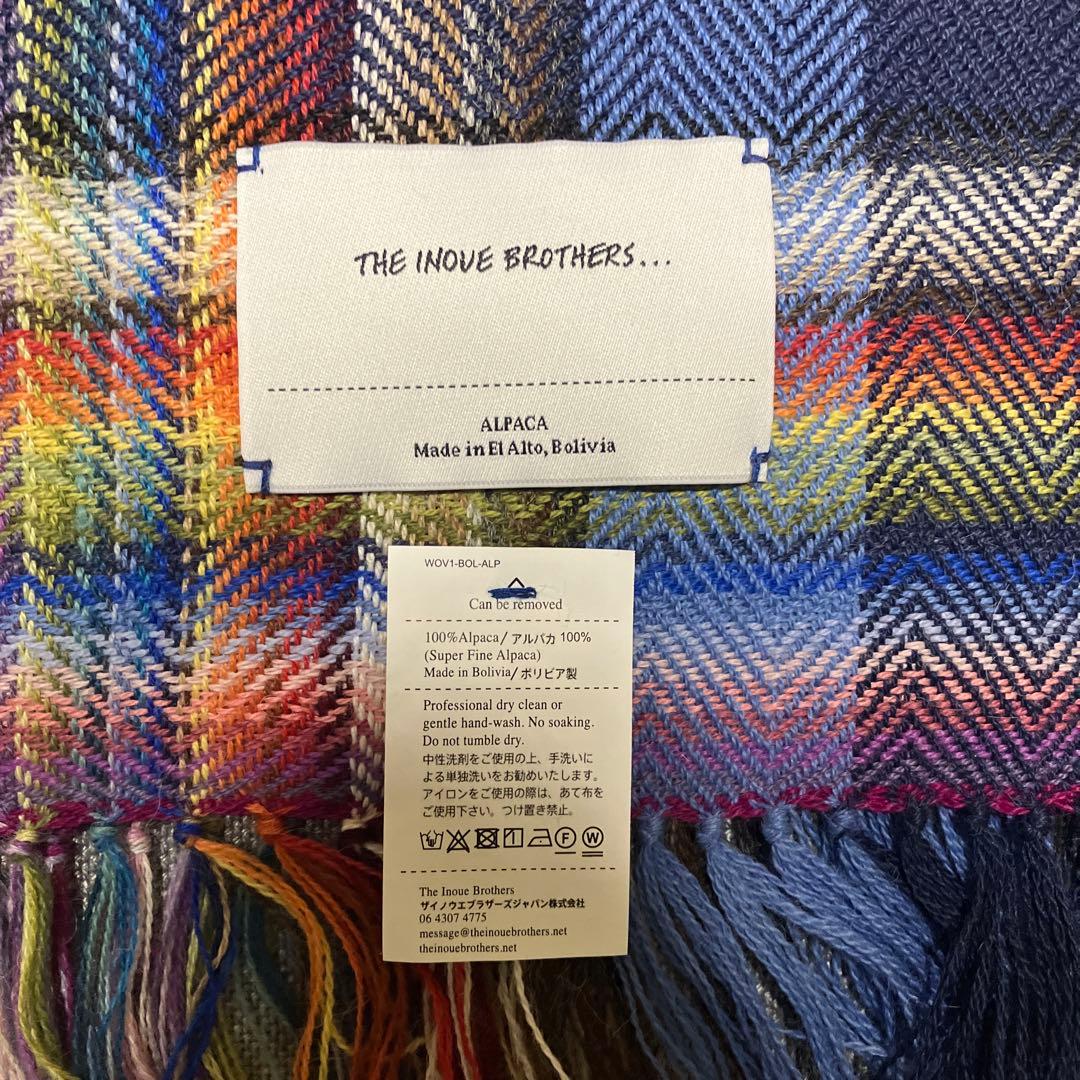 THE INOUE BROTHERS 大判アルパカマフラー ネイビー ビームス - メルカリ