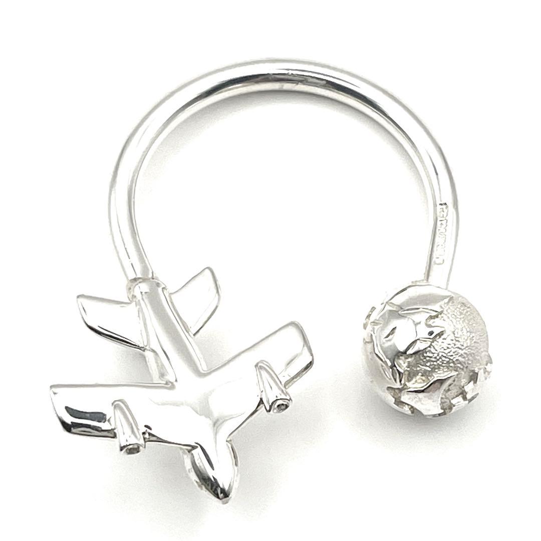 美品】ティファニー 飛行機 地球儀モチーフ キーリング #エムズ