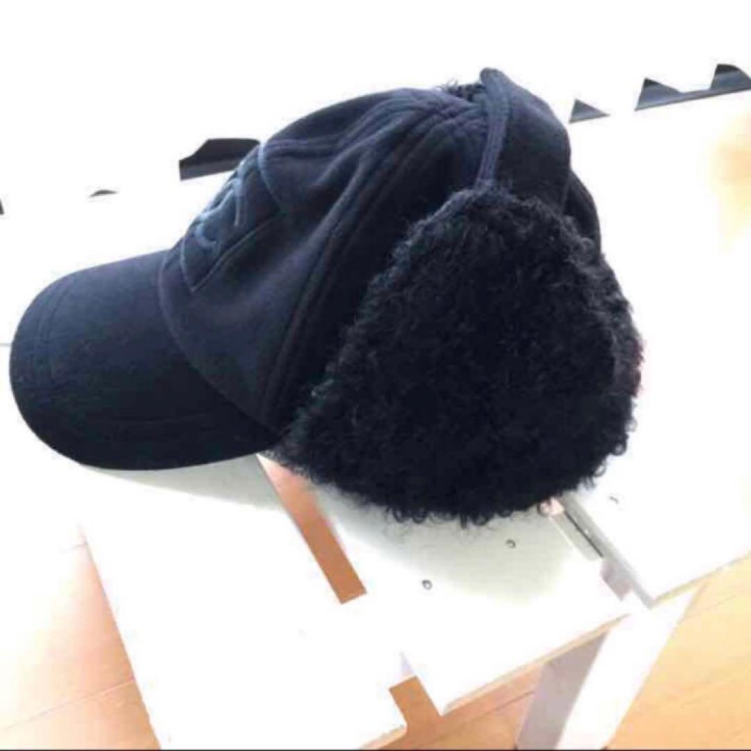 CHANEL 黒 耳あて付きキャップ フライトキャップ - メルカリ