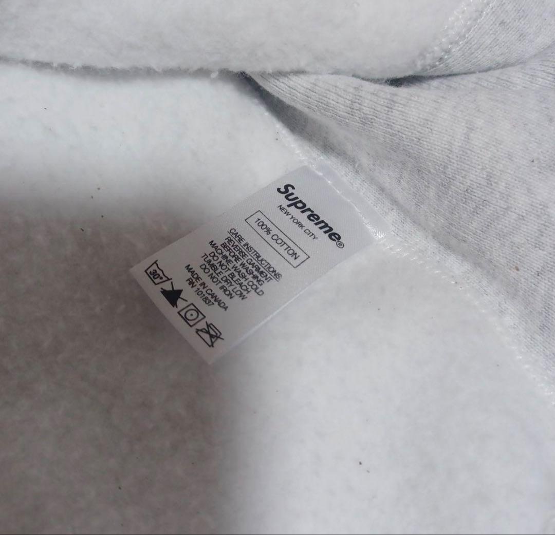 Supreme シュプリーム グレー パーカー Sロゴ フーディー Mサイズ