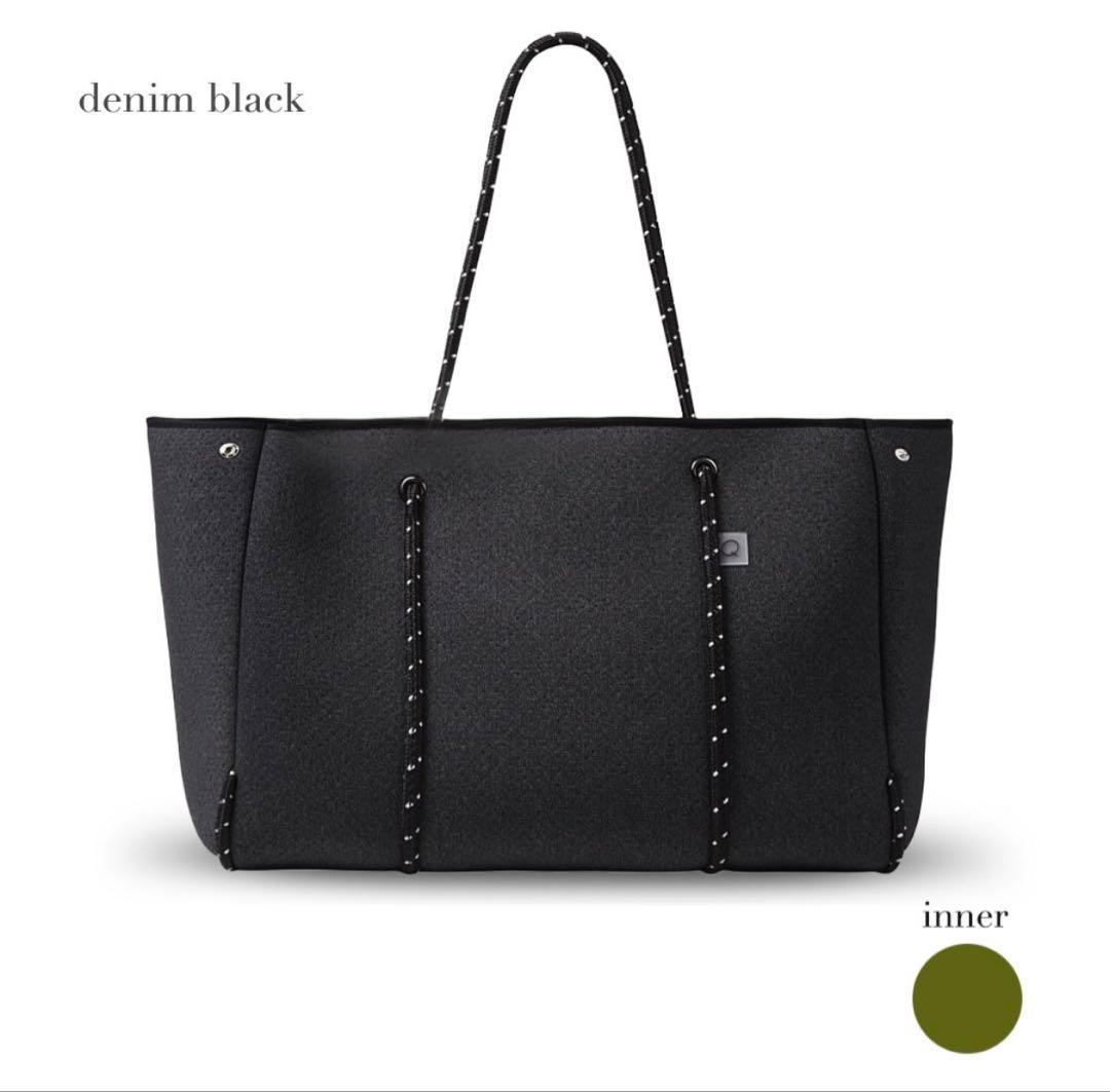 qbag paris zip L ネオプレン デニムブラック - メルカリ