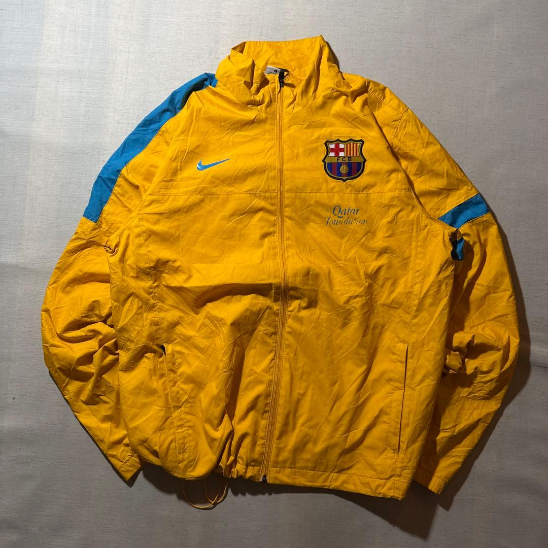 13-14 NIKE FCバルセロナ サッカー ナイロンジャケット ジャージ L