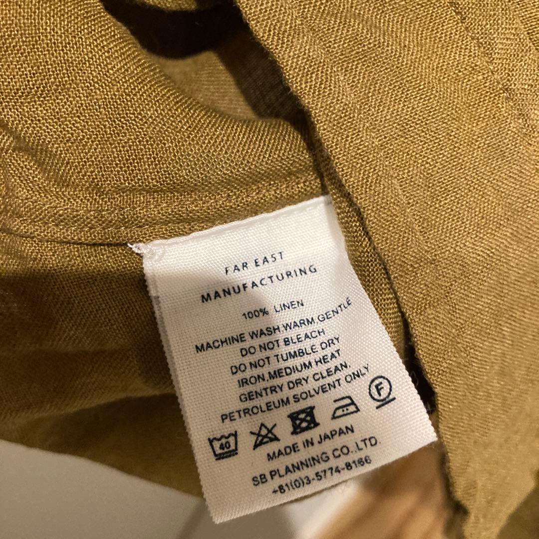 FAR EAST MANUFACTURING リネン ボタンダウンシャツブラウン - メルカリ