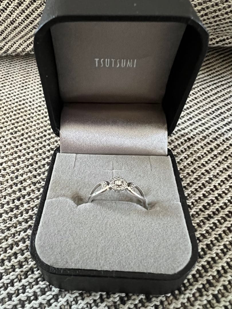 JEWELRY TSUTSUMI ダイヤモンドリング0.14カラット（値下げ可） ジュエリーツツミ K18イエローゴールド鑑定書付ダイヤモンドリング