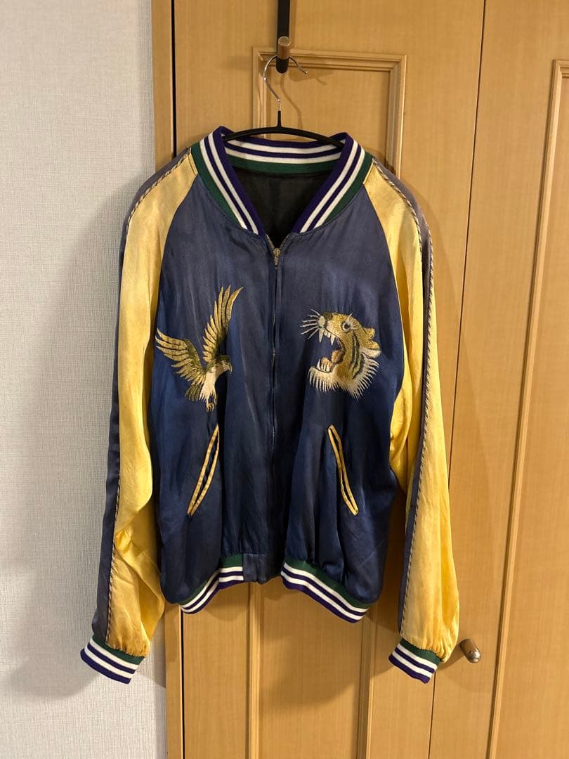 40s-50s オリジナル スカジャン SPEEDジッパー 虎 鷹 Lサイズ - メルカリ