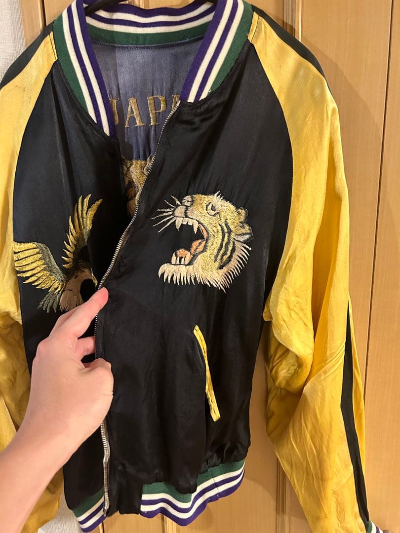 40s-50s オリジナル スカジャン SPEEDジッパー 虎 鷹 Lサイズ - メルカリ