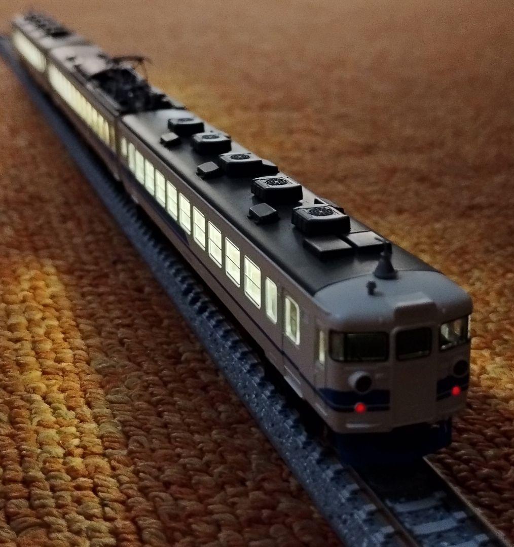 KATO 北陸本線 475系 北陸色 (青帯) 3両セット 室内灯付 - メルカリ