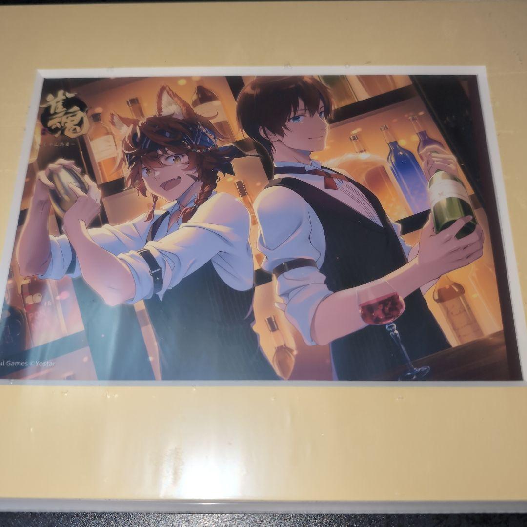 雀魂 じゃんたま 如月蓮 誕生日記念イラストペーパー額縁スタンド 雀魂