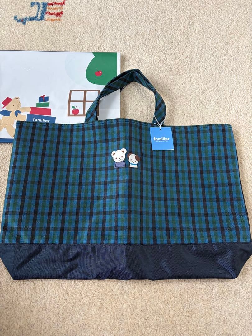 新品 ファミリア レッスンバッグ トートバッグ タグ付き familiar