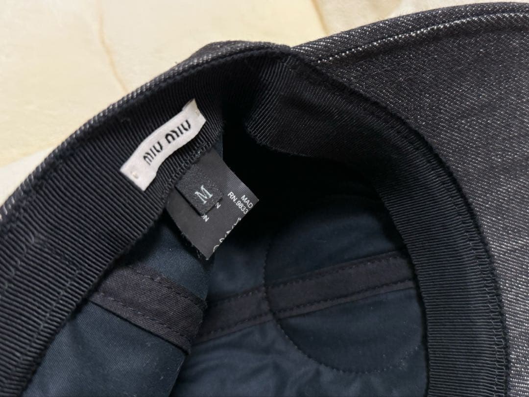 miumiu ミュウミュウ ロゴワッペン ベースボールキャップ