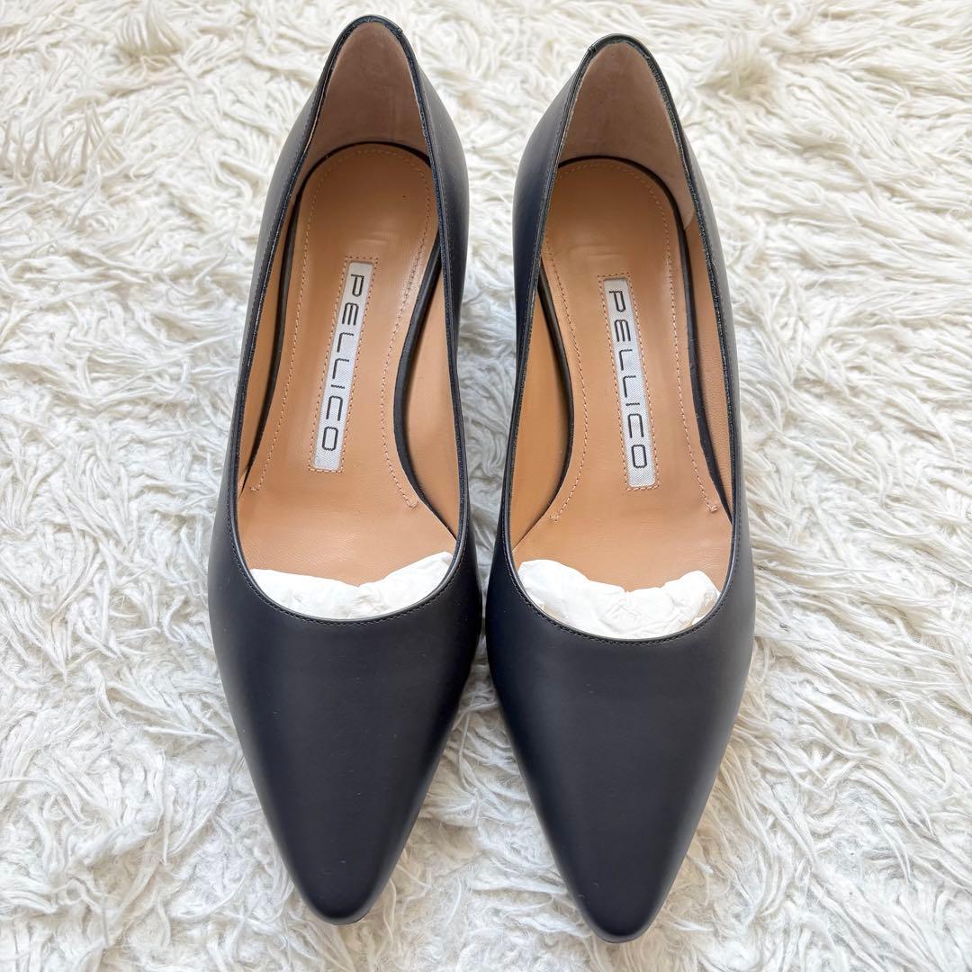 極美品　PELLICO ペリーコ　NEBI パンプス　ネイビー　22.5cm 箱