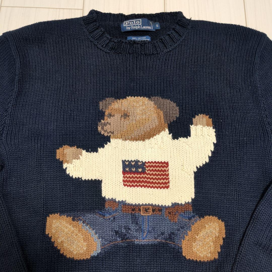 ビンテージ Polo by Ralph Lauren クマ刺繍ニットセーター - メルカリ