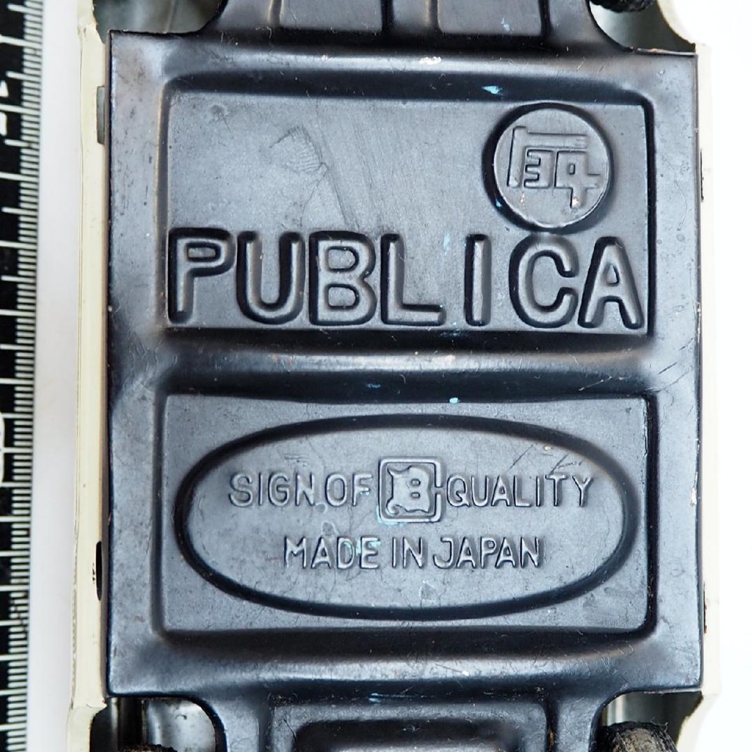 萬代屋【トヨタ パブリカ 白ホイルキャップ交換】ブリキtin toy car箱無