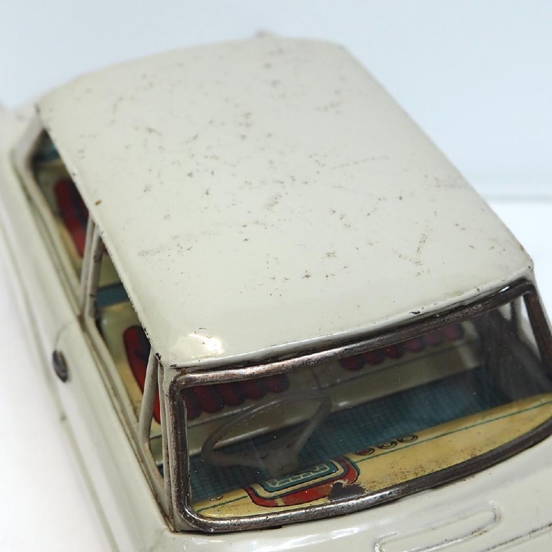 萬代屋【トヨタ パブリカ 白ホイルキャップ交換】ブリキtin toy car箱無