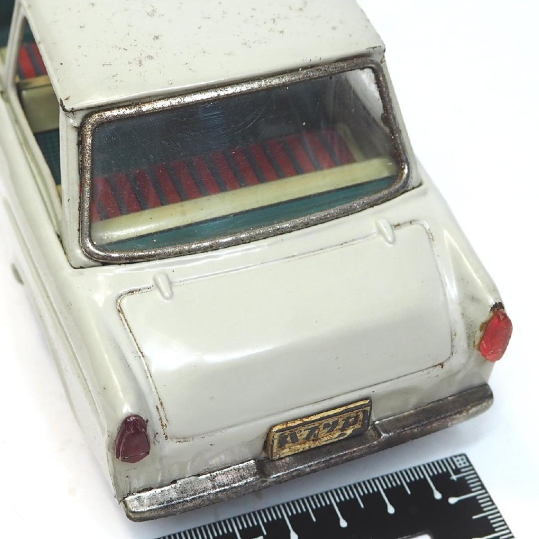 萬代屋【トヨタ パブリカ 白ホイルキャップ交換】ブリキtin toy car箱無