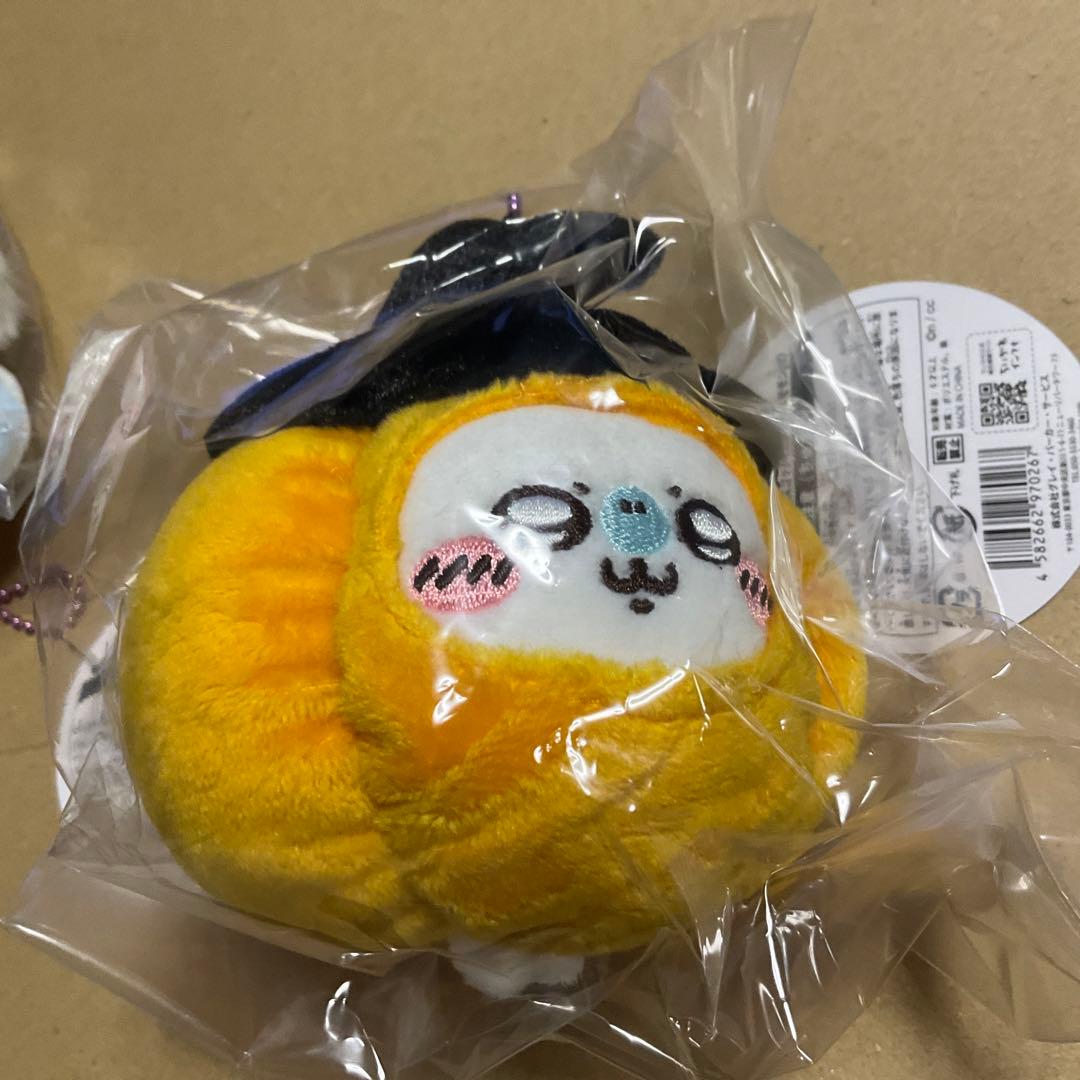 ちいかわ 仮装たのしい～！マスコット　カボチャなうさぎ　モモンガ　ハロウィン3点