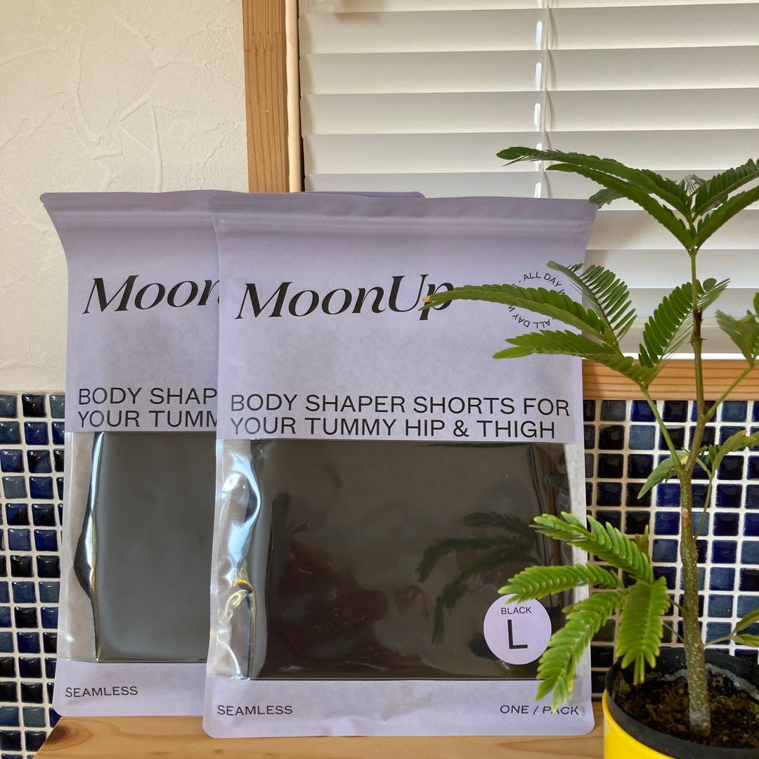 MoonUp ボディシェイパーショーツ ブラック L 2枚入り - メルカリ