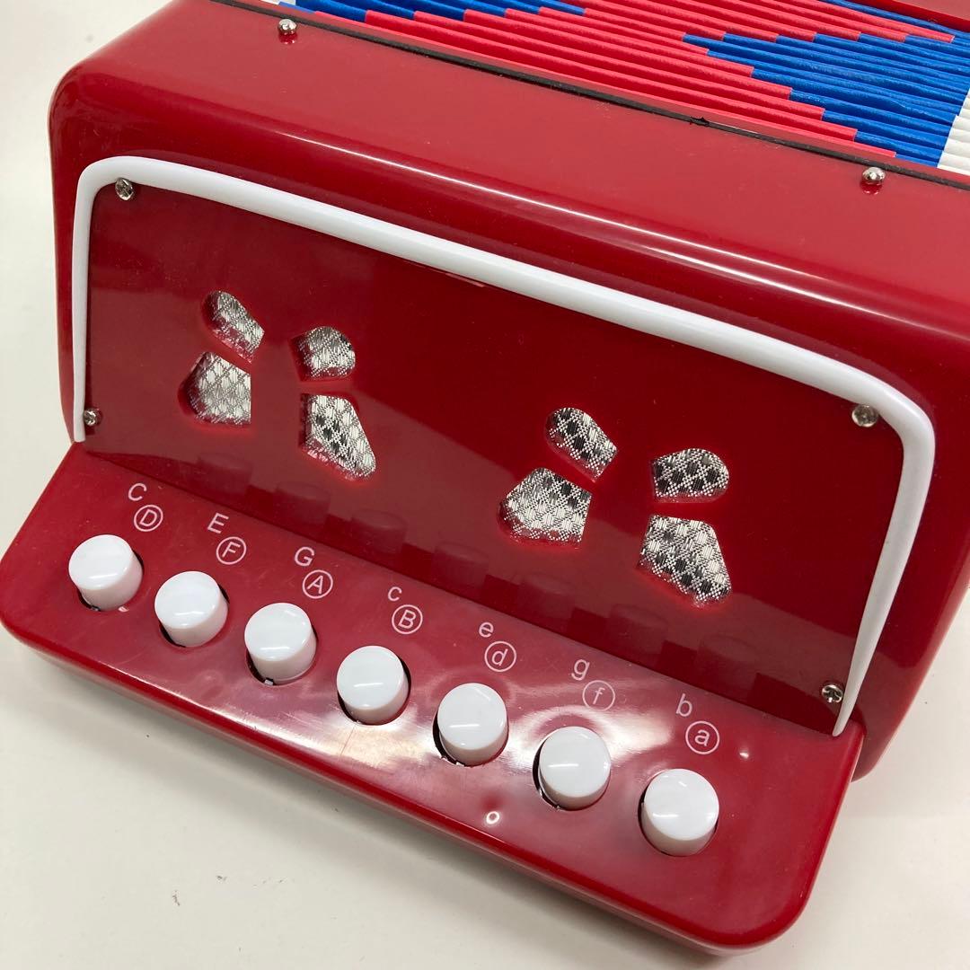 R0130-1 昭和レトロ風 アコーディオン おもちゃ 赤 玩具 6個まとめ