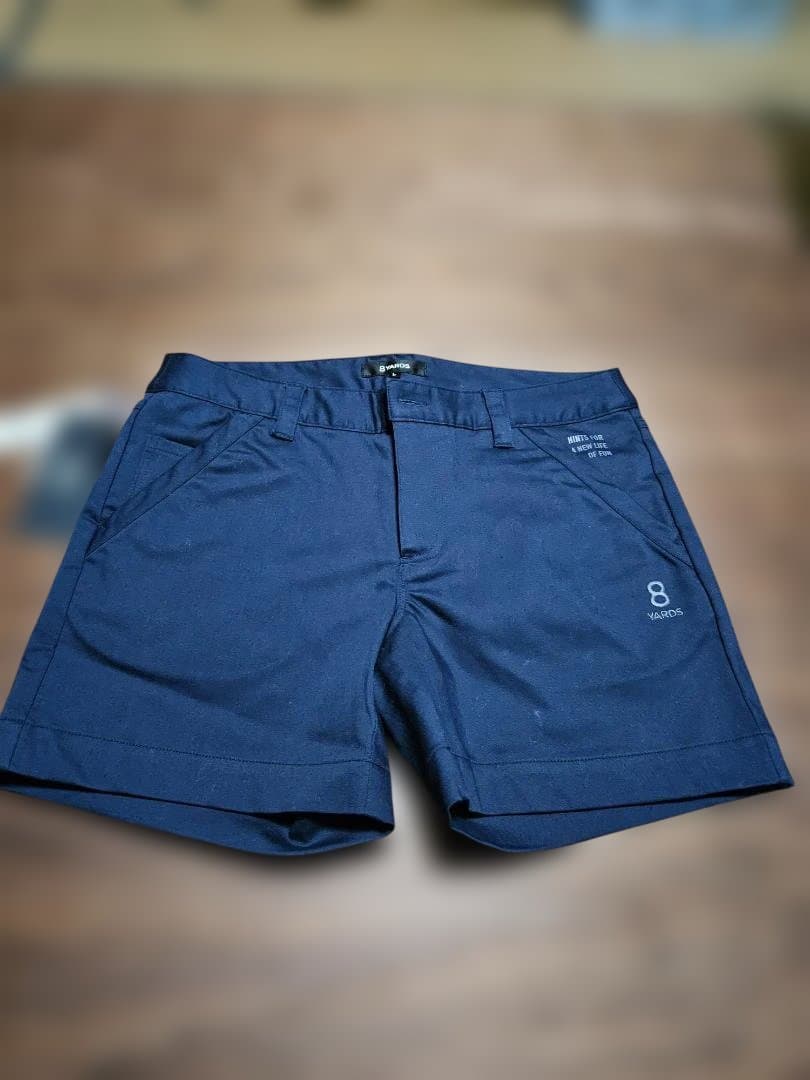 8YARDS レディースパンツ L ネイビー 新品タグ付き 品番： CR555 】 男女兼用 パンツ 介護士 両脇ラインなし 制菌素材